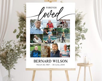 Funeral Welcome Sign Template | Celebration of Life Poster | Editable Canva Memorial Sign | Printable Download