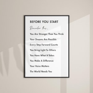 Affirmation Wall Art for Kids, Printable Positive Quotes for Classroom, Inspirational Kids Room Decor, Motivational Wall Art Prints, Quotes