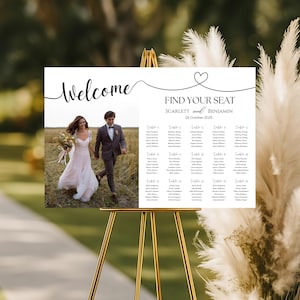 Wedding Seating Chart Template, Printable Custom Seating Plan, Editable Wedding Sign, Table Seating Board, DIY Wedding Decor
