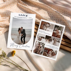 Editable Year in Review Christmas Card, What a Year Photo Collage Template, Family Holiday Card, Printable Merry Christmas Photo Card