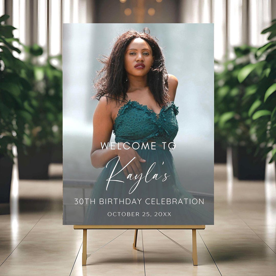 Editable Party Welcome Sign: Custom Celebration Poster (canva Template ...