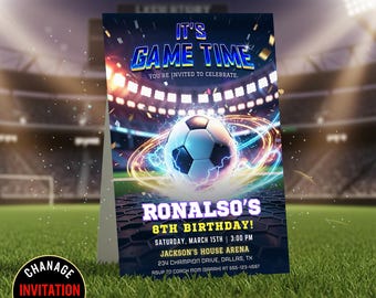 Football Birthday Invitation Template | Game Time Sports Party Invite | Editable Printable Digital Download