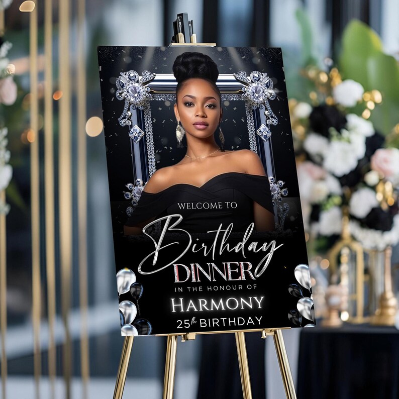 Editable Party Welcome Sign | Custom Celebration Poster Canva Template ...