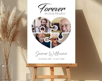 Celebration of Life Welcome Sign | Editable Memorial Poster Template | Canva Printable