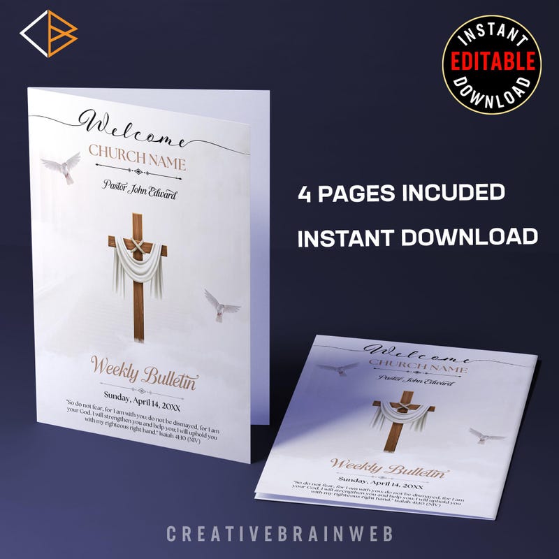 Two Page Program Template - Etsy
