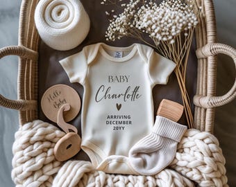 Digital Pregnancy Announcement | Minimalist Ultrasound Announcement | Editable Canva Template | Printable Baby Reveal