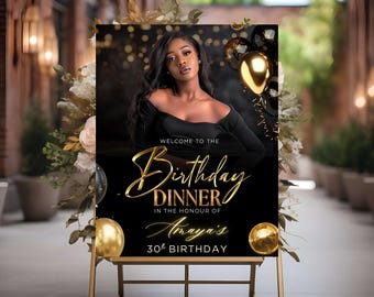 Editable Party Welcome Sign: Custom Celebration Poster (Digital Download, Canva Template)