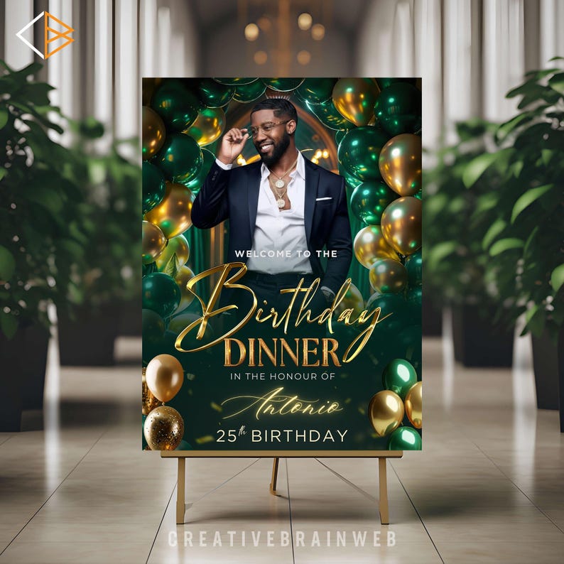 luxury party welcome sign printable