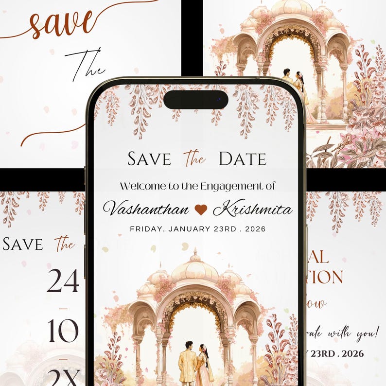 Editable Hindu wedding invitation video