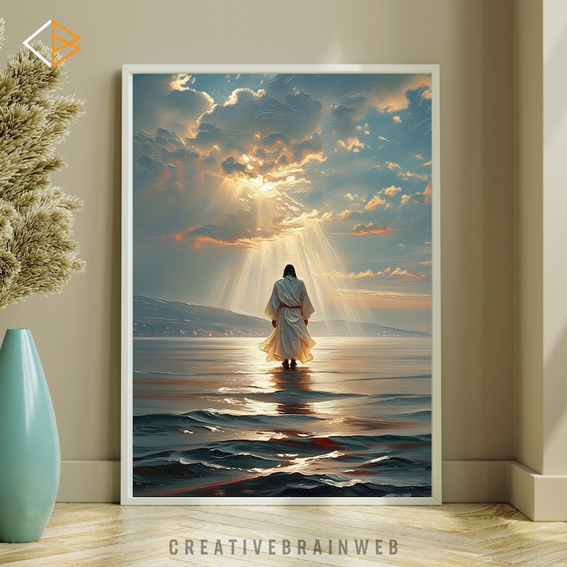 Jesus Walking on Water Art Print | Christian Wall Decor | I Will Walk ...