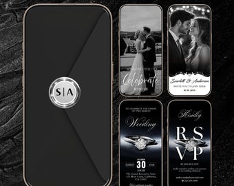 Animated Wedding Video Invitation Template | Save the Date Wedding Invite | WhatsApp Mobile Invite | Editable Canva Download