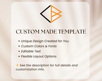 Custom Template Design | Personalized Editable Canva Template | Made-to-Order Digital Download