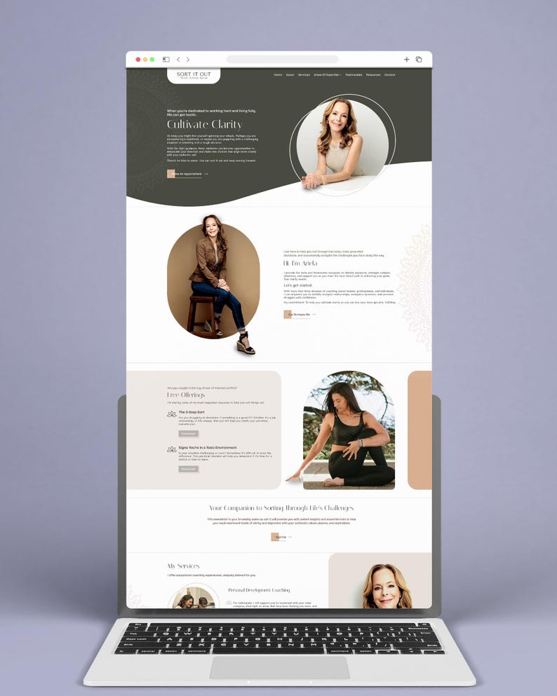 Mobile-friendly modern website layout