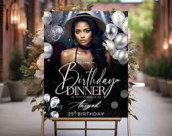 Editable Party Welcome Sign | Custom Event Poster Template | Modern Digital Canva Celebration Download