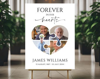 Editable Celebration of Life Poster | Memorial Welcome Sign Template (Canva Template)