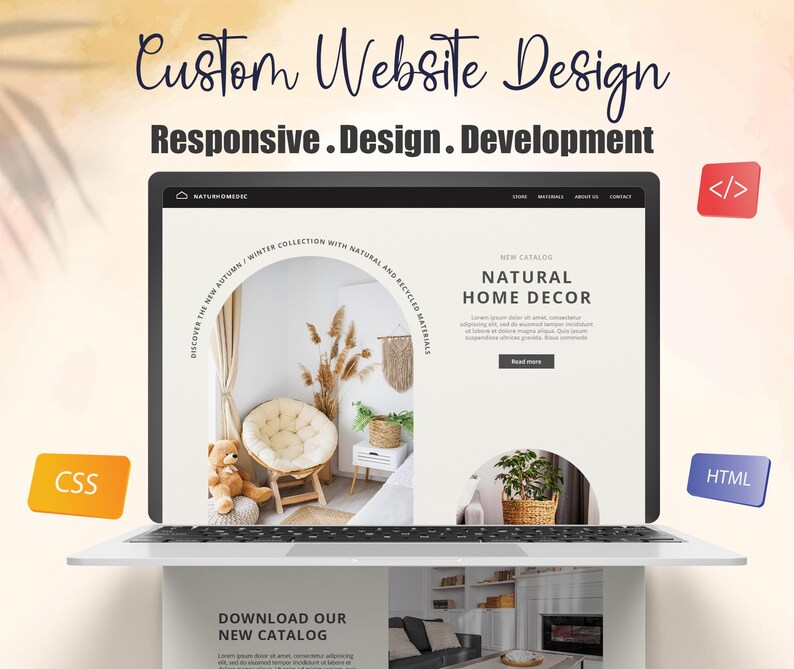 Custom business website design template