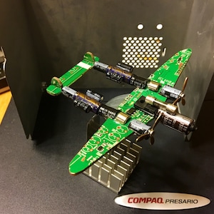 Lockheed P-38 Lightning made from Computer Parts Made-To-Order