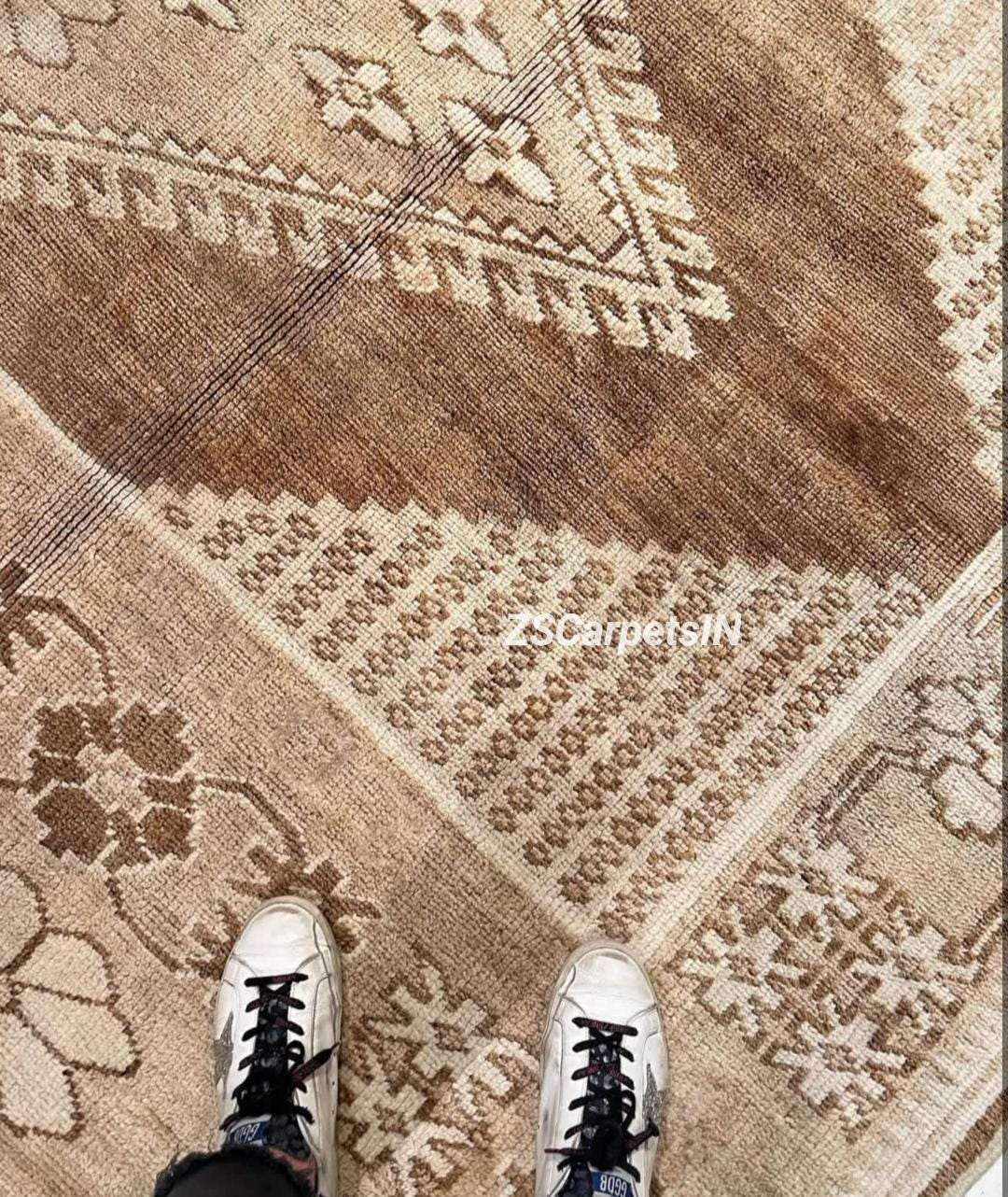 Desert Coco Brown Oushak Rug, Hand Knotted Rug , 100%high Quality Wool ...