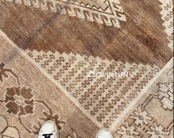 Desert Coco brown oushak rug, hand knotted rug , 100%high quality wool 8x10 9x12 10x14 12x15 Rugs for Living Dining,bedroom custom size rug