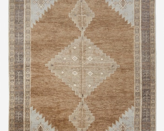 Sahara Brown Oushak rug, high quality wool, Area rug 7x10, 6x9, 8x10, 9x12, 10x14 Rugs for bedroom, living, dining, room rug Custom Size Rug