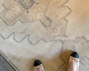 Muted Runner Rug Oushak rug, Hallway Runner Oushak Rug, Hand Knotted Rug, Runner, rug 2.5x12, 3x12 3x16 for Entryway Kitchen Custom size Rug