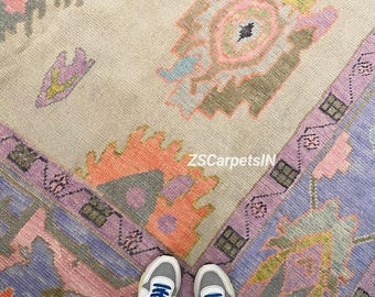 Antique Modern oushak rug New Zealand Wool, Neutral rug 8x10 9x12 10x14 12x15 Oversized Rugs for Living Dining,bedroom rug custom size rug