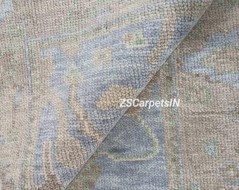 Pastel Oushak Rug, Hand Knotted Rug, New Zealand Wool, 8x10 9x12 10x14 12x15 Oversized Large Area Rug, Rugs for Living Dining Bedroom Rugs