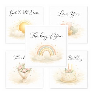 Everyday Sentiments Printable Gift Tags (Digital Download Set of 5)