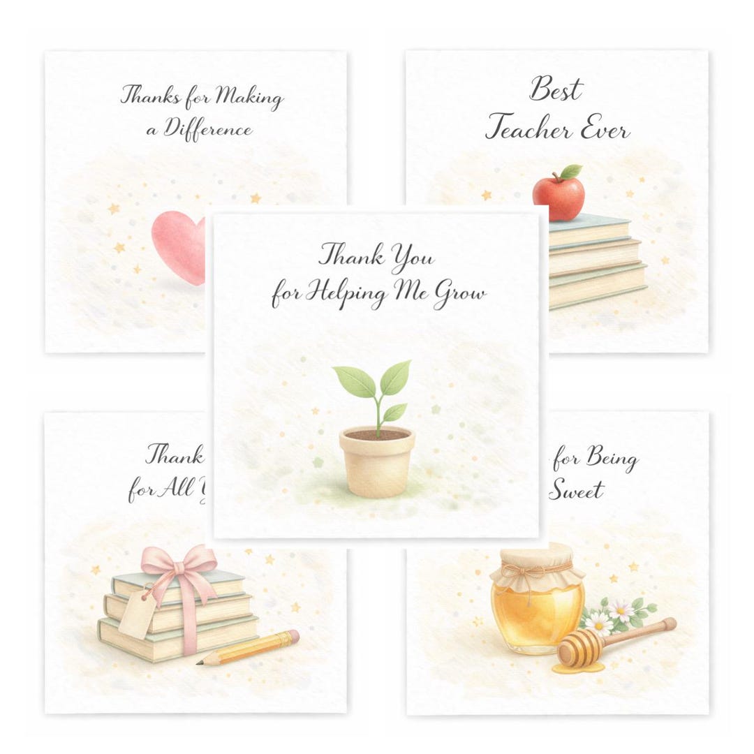 Teacher Appreciation Printable Gift Tags (digital Download Set of 5) - Etsy