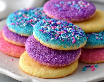 BESTES REZEPT für gefrostete Zuckerkekse Rezept | Druckbar | Einfache selbstgemachte Kekse mit Zuckergussstreusel als Download.