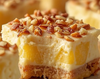 Creamy Peach Cheesecake on a Buttery Pecan Crust Download.