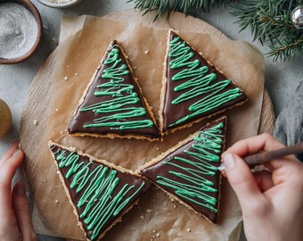 Weihnachtsbaum Cookie Bars Rezept - Festliche Urlaub Backen (Digitaler Download)