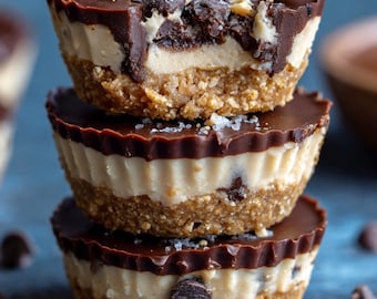 LA MEJOR RECETA de Tazas de Masa de Galleta con Chispas de Chocolate: Sin Horno. ¡Descarga una delicia sin huevo!