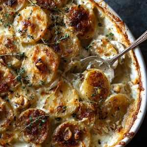 Cheesy Garlic Potatoes Gratin Recipe: Printable PDF Download