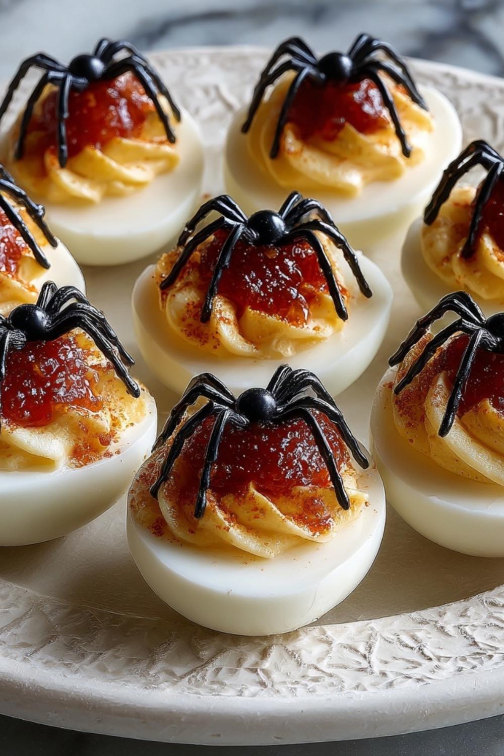 Spider Deviled Eggs Spooky Halloween Appetizer (instant Download