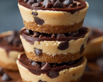 Receta de vasitos de masa para galletas sin hornear – Postre sin huevo (Descarga digital)