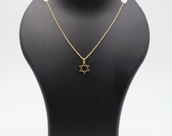 Dainty Star of David Necklace: Gold or Silver Plated Magen David