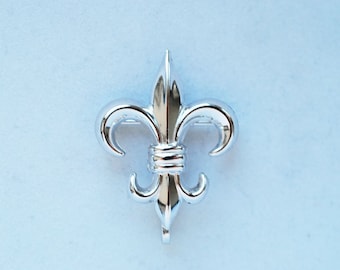 sterling silver fleur de lis brooch/pin, Fun, unique Parisian Charm