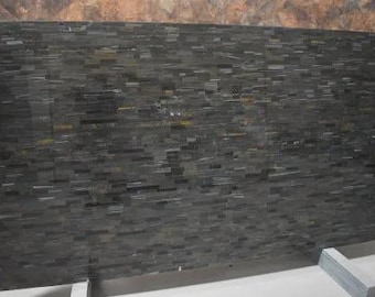 Piano tavolo rettangolare in pietra preziosa occhio di tigre blu / Piano cucina artigianale / (personalizzabile)