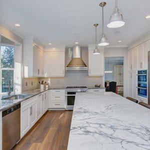 Rectangular Calacatta Counter Top | Handmade Marble Top | Luxury Kitchen Island and Bar | (Customisable)