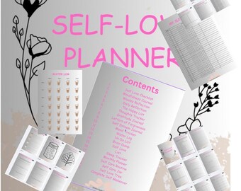 Selbstliebe Planer Journal Arbeitsbuch Wellness Mentale Gesundheit Printable Stimmungstracker Achtsamkeit