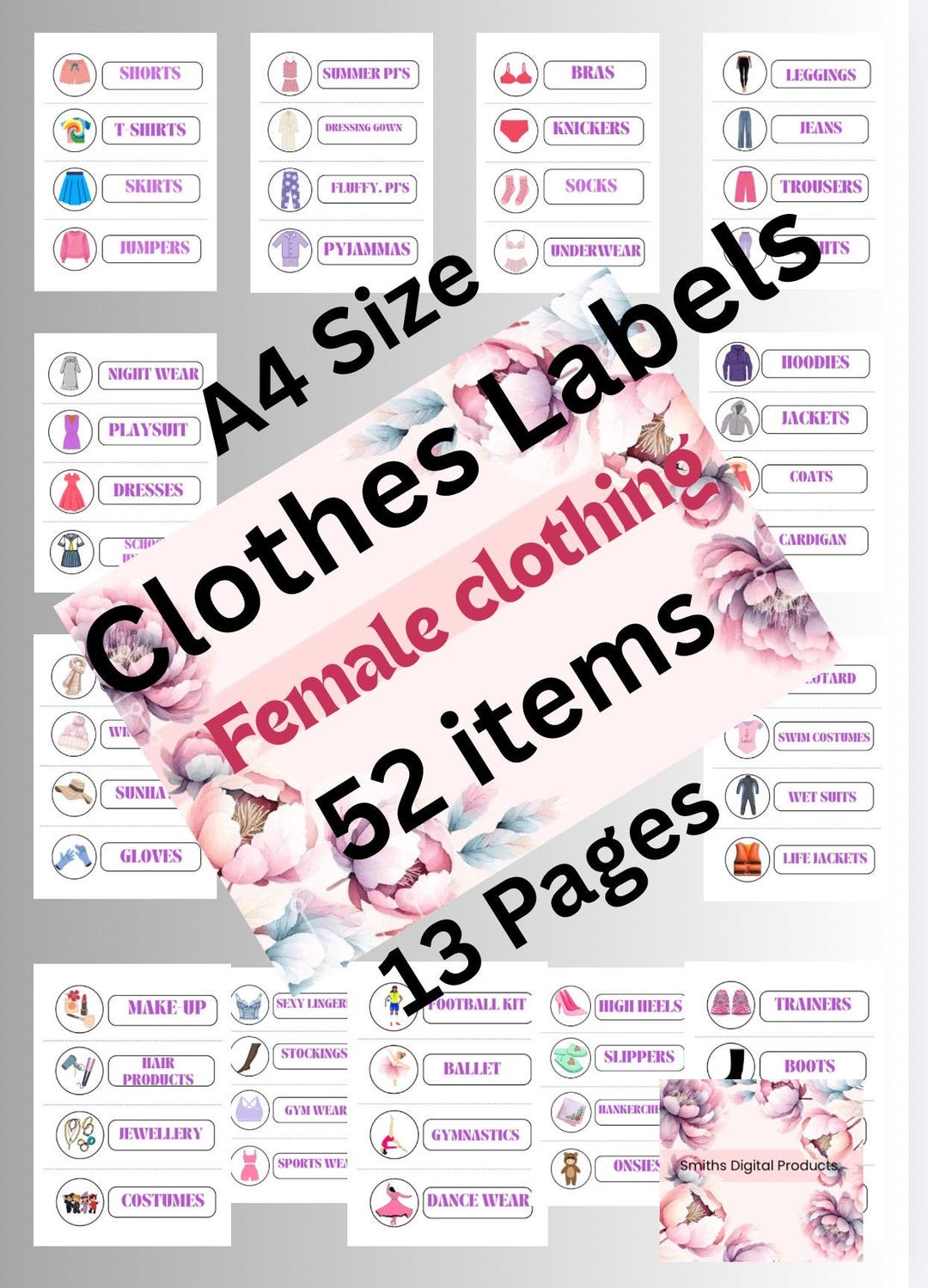 Female Label Female Clothing Labels for Dementia Care, Organization (PDF Download ...