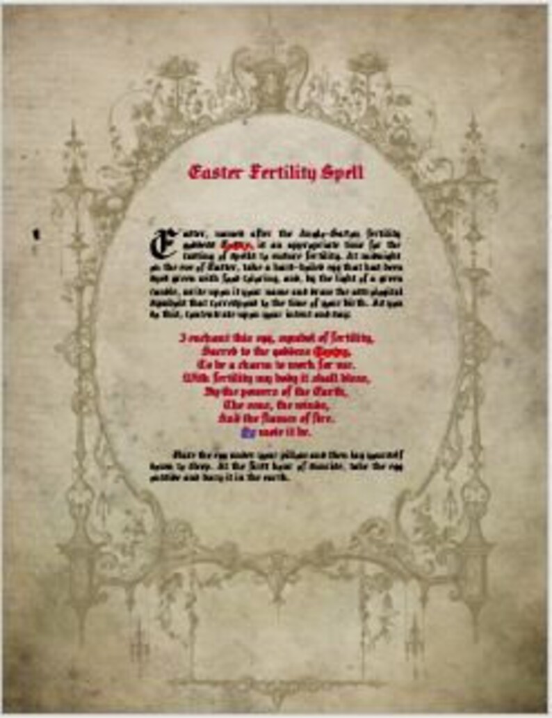 Easter Fertility Spell, Pregnancy Baby With Child Expecting Anticipating, Witchcraft Incantation BookOfShadows Grimoire MagickJournal image 2