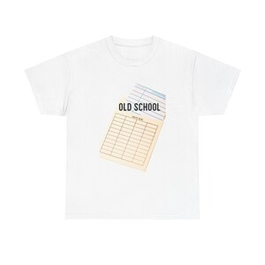 Retro Library Card Unisex Heavy Cotton Tee, Vintage T-Shirt, Casualwear, Gift for Book Lovers, Library Theme Apparel