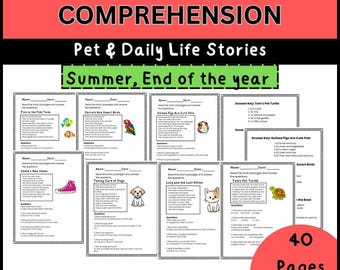 Reading Comprehension Passages with Questions | Grades 1–2 | Printable PDF