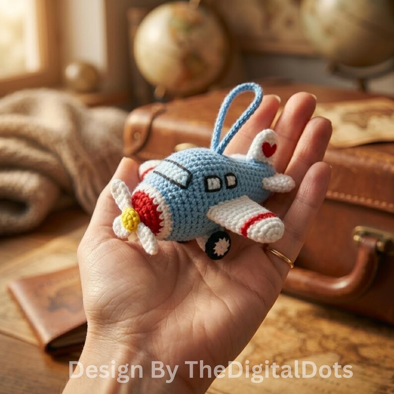Crochet Airplane Amigurumi Pattern | Keychain, Bag Charm (PDF Download ...