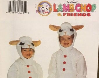 OOP 90s Butterick 3657 Shari Lewis Lamb Chop & Friends Costume Multi Size 2-6X Sewing Pattern~Free Shipping~Uncut~Factory Folded