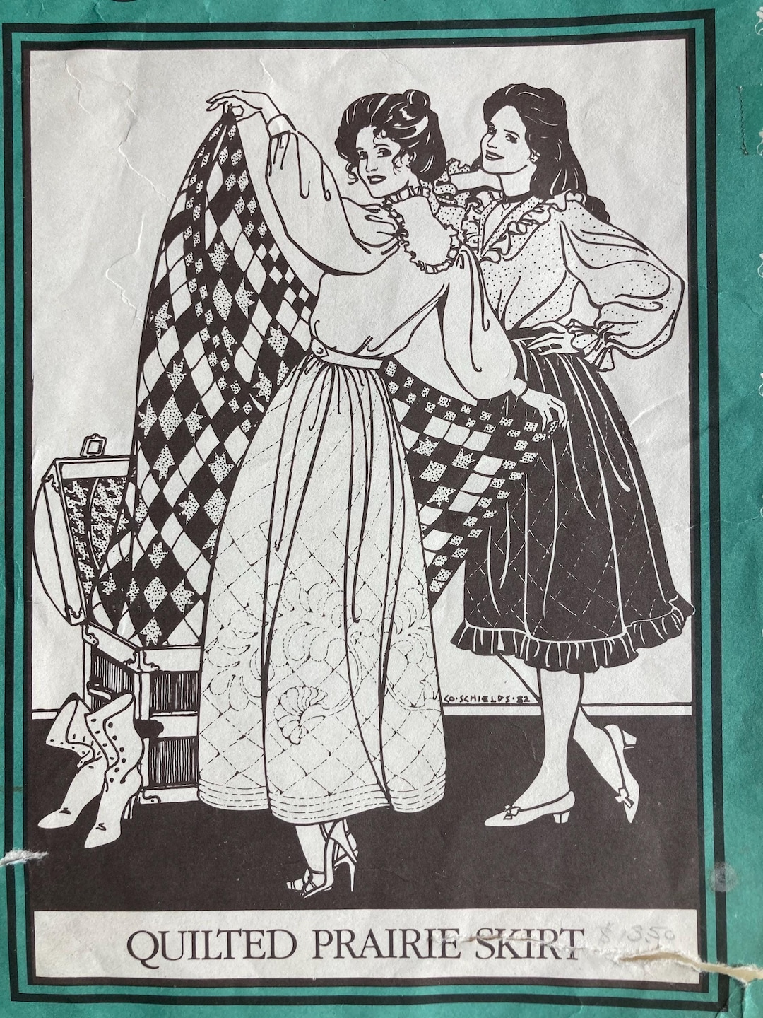 Quilted Skirt Pattern Prairie Skirt Petticoat Vintage Original 80s Folkwear  206 Quilted Prairie Skirt Petticoat Ankle Or Calf Length Machine Or Hand