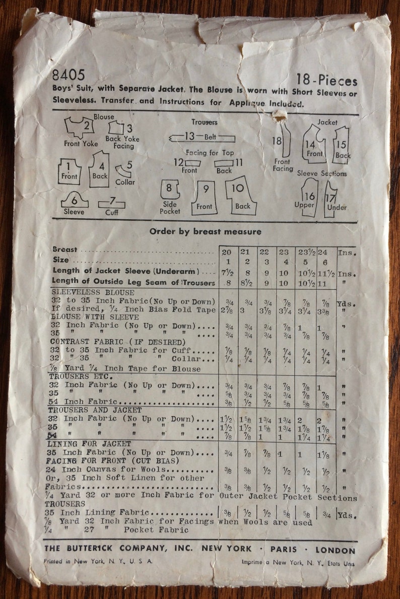Adorable Vintage 1930s Butterick 8405 Child's SuitJacketButton On ShortsBlouse with Elephant TransferUnprinted Sewing Pattern Size 3 image 2