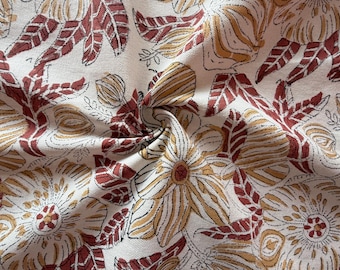 Yellow & Brown Upholstery Fabric by the Yard – Warm Neutral Home Furnishing Fabric for Chairs, Ottomans, Cushions, Furniture